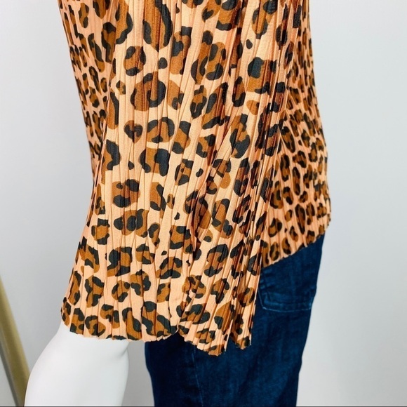 ZARA  S Animal Print Blouse - Picture 5 of 8